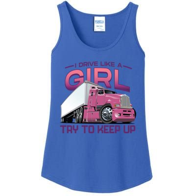 Funny Trucker Semi Big Rig Truck Drivers Cool Gift Ladies Essential Tank