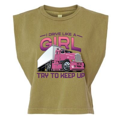 Funny Trucker Semi Big Rig Truck Drivers Cool Gift Garment-Dyed Women's Muscle Tee