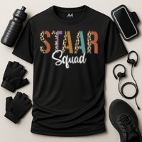 Funny Test STAAR Day Squad Mode On Teach.er Testing Ideas Cooling Performance Crew T-Shirt