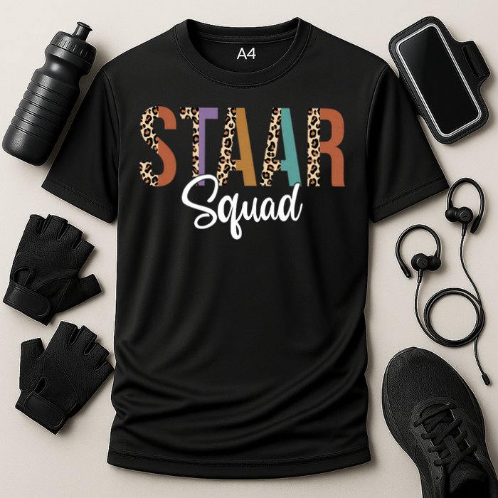 Funny Test STAAR Day Squad Mode On Teach.er Testing Ideas Cooling Performance Crew T-Shirt