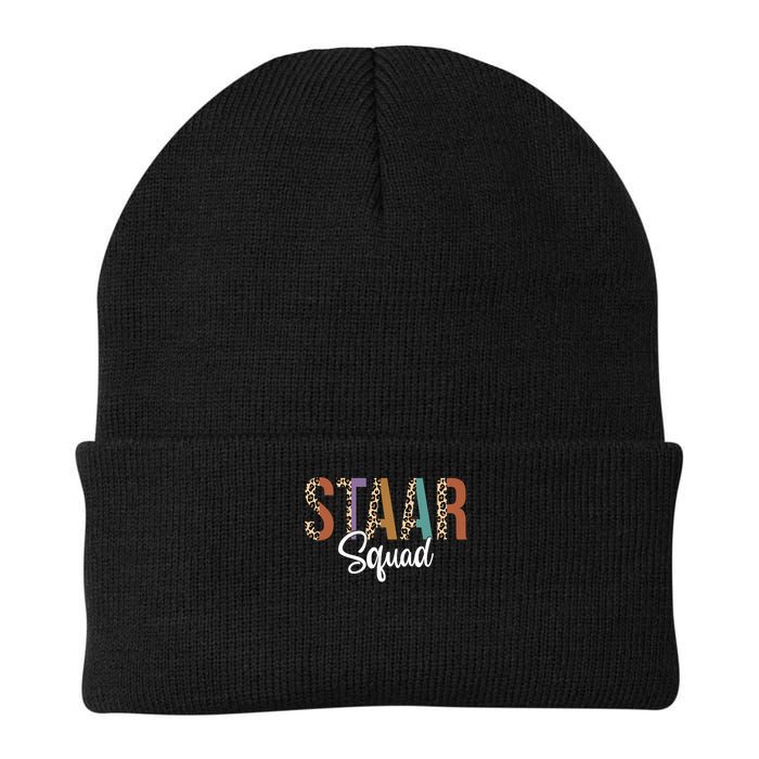Funny Test STAAR Day Squad Mode On Teach.er Testing Ideas Knit Cap Winter Beanie