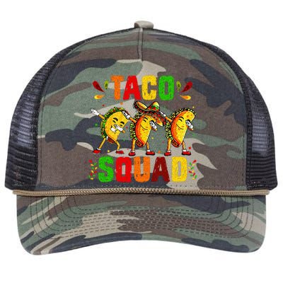 Funny Taco Squad Cute Mexican Food Lover Gift Retro Rope Trucker Hat Cap