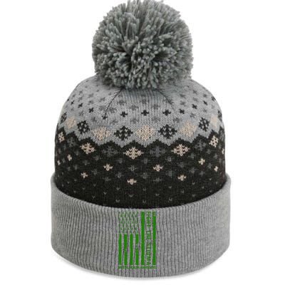 Fight The Stigma Mental Health Awareness Green Usa Flag The Baniff Cuffed Pom Beanie