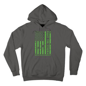 Fight The Stigma Mental Health Awareness Green Usa Flag Hoodie