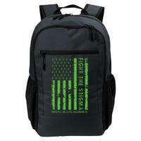 Fight The Stigma Mental Health Awareness Green Usa Flag Daily Commute Backpack