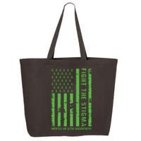 Fight The Stigma Mental Health Awareness Green Usa Flag 25L Jumbo Tote