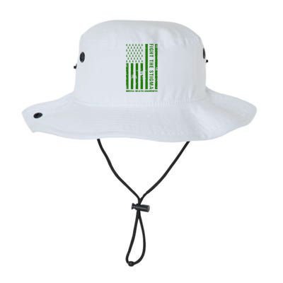 Fight The Stigma Mental Health Awareness Green Usa Flag Legacy Cool Fit Booney Bucket Hat