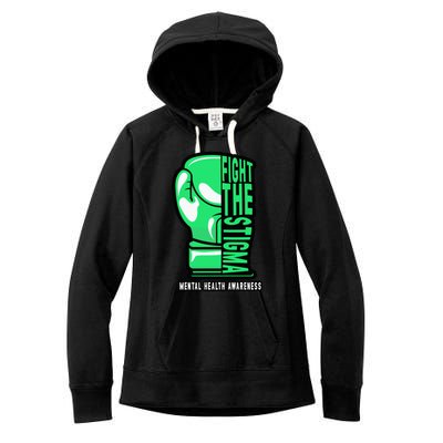 Fight The Stigma Boxing Boxer Tal Health Awareness Gift Women's Fleece Hoodie