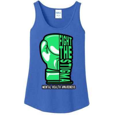 Fight The Stigma Boxing Boxer Tal Health Awareness Gift Ladies Essential Tank