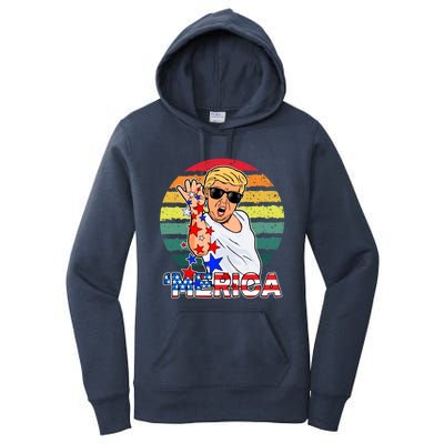 Funny Trump Salt Merica Freedom 4th Of July Gift Women's Pullover Hoodie