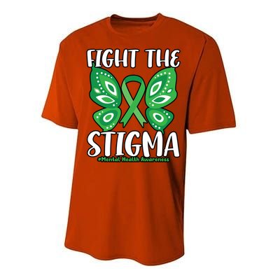 Fight The Stigma Butterfly Tal Health Awareness Gift Performance Sprint T-Shirt