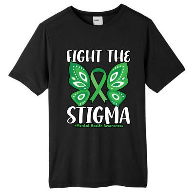 Fight The Stigma Butterfly Tal Health Awareness Gift Tall Fusion ChromaSoft Performance T-Shirt