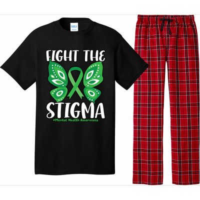 Fight The Stigma Butterfly Tal Health Awareness Gift Pajama Set