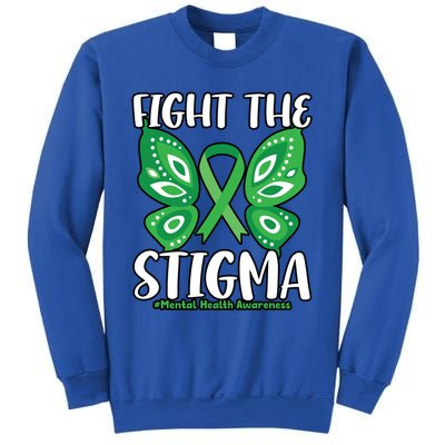 Fight The Stigma Butterfly Tal Health Awareness Gift Sweatshirt