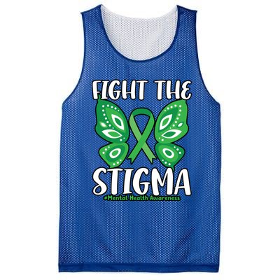 Fight The Stigma Butterfly Tal Health Awareness Gift Mesh Reversible Basketball Jersey Tank