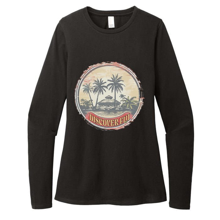 Fiji travel surf Fijian Polynesian Pride Vintage Womens CVC Long Sleeve Shirt