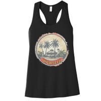 Fiji travel surf Fijian Polynesian Pride Vintage Women's Racerback Tank