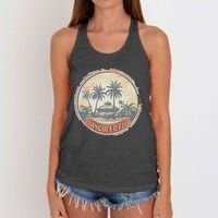 Fiji travel surf Fijian Polynesian Pride Vintage Women's Knotted Racerback Tank