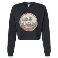 Fiji travel surf Fijian Polynesian Pride Vintage Cropped Pullover Crew