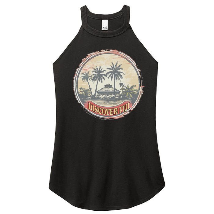 Fiji travel surf Fijian Polynesian Pride Vintage Women's Perfect Tri Rocker Tank