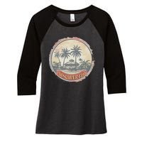 Fiji travel surf Fijian Polynesian Pride Vintage Women's Tri-Blend 3/4-Sleeve Raglan Shirt