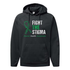 Fight The Stigma Mental Health Awareness Performance Fleece Hoodie