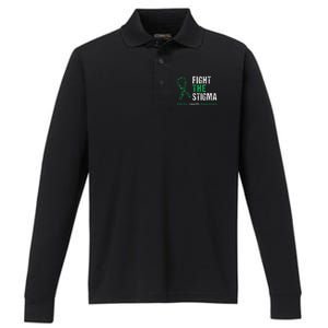 Fight The Stigma Mental Health Awareness Performance Long Sleeve Polo