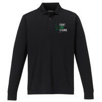 Fight The Stigma Mental Health Awareness Performance Long Sleeve Polo