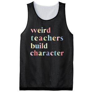 Funny Teacher Sayings Quote Weird Teachers Build Character Mesh Reversible Basketball Jersey Tank