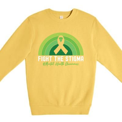 Fight The Stigma Raise Awareness Of Tal Health Gift Premium Crewneck Sweatshirt