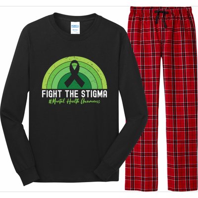 Fight The Stigma Raise Awareness Of Tal Health Gift Long Sleeve Pajama Set