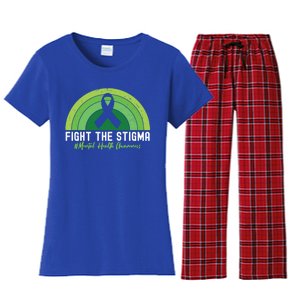 Fight The Stigma Raise Awareness Of Tal Health Gift Women's Flannel Pajama Set