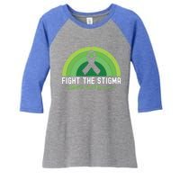 Fight The Stigma Raise Awareness Of Tal Health Gift Women's Tri-Blend 3/4-Sleeve Raglan Shirt