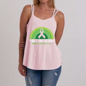 Fight The Stigma Raise Awareness Of Tal Health Gift Women's Strappy Tank