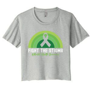 Fight The Stigma Raise Awareness Of Tal Health Gift Women's Crop Top Tee