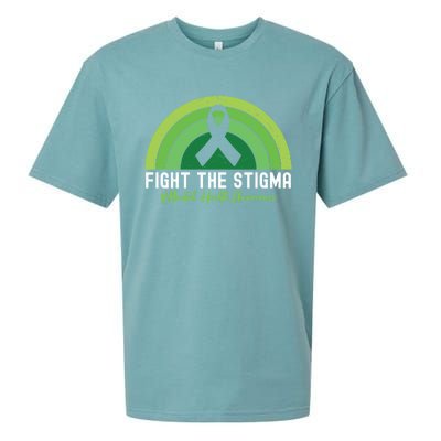 Fight The Stigma Raise Awareness Of Tal Health Gift Sueded Cloud Jersey T-Shirt