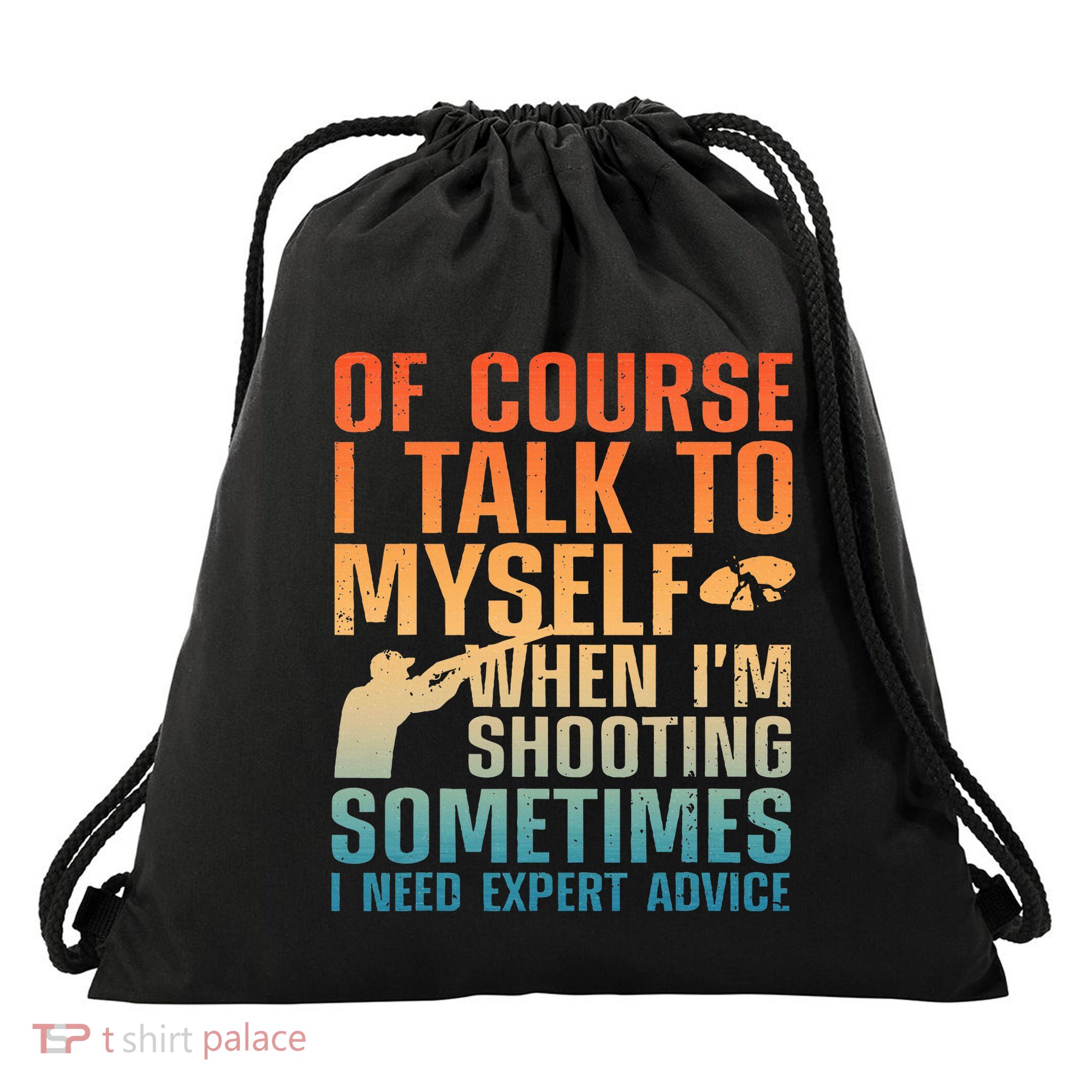 Funny Trap Shooting For Clay Skeet Trap Shooting  Drawstring Bag