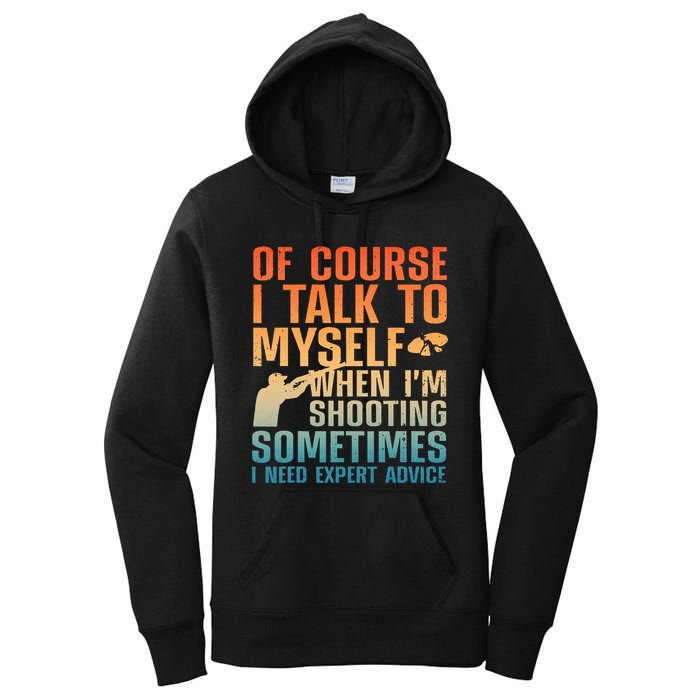 Funny Trap Shooting For Clay Skeet Trap Shooting  Women's Pullover Hoodie