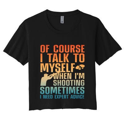 Funny Trap Shooting For Clay Skeet Trap Shooting  Crop Top