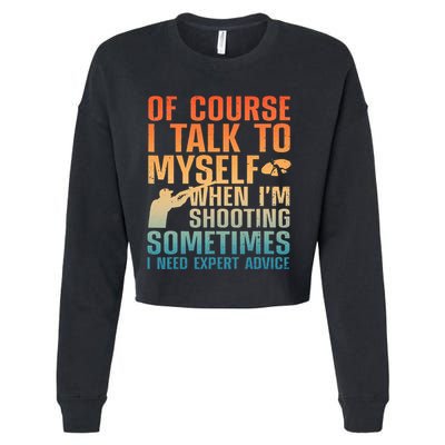 Funny Trap Shooting For Clay Skeet Trap Shooting  Cropped Pullover Crew