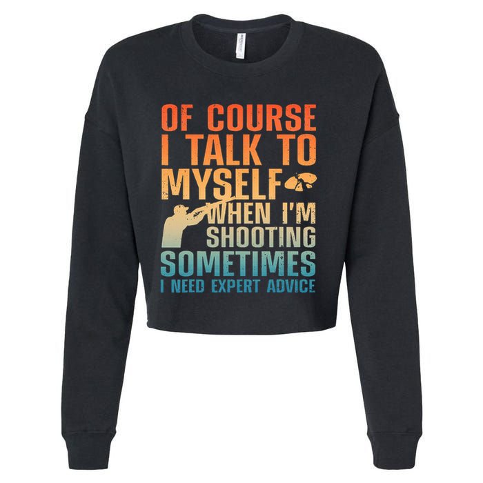 Funny Trap Shooting For Clay Skeet Trap Shooting  Cropped Pullover Crew