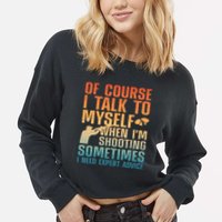Funny Trap Shooting For Clay Skeet Trap Shooting  Cropped Pullover Crew