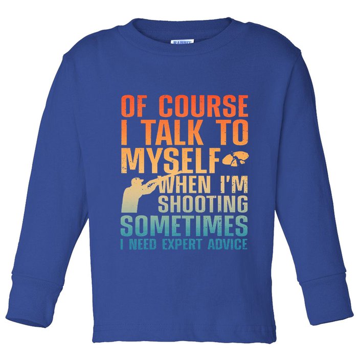 Funny Trap Shooting For Clay Skeet Trap Shooting  Toddler Long Sleeve Shirt