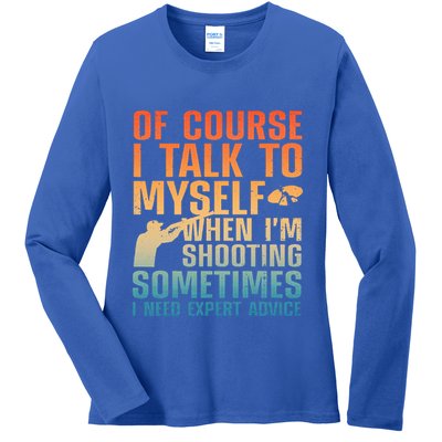 Funny Trap Shooting For Clay Skeet Trap Shooting  Ladies Long Sleeve Shirt