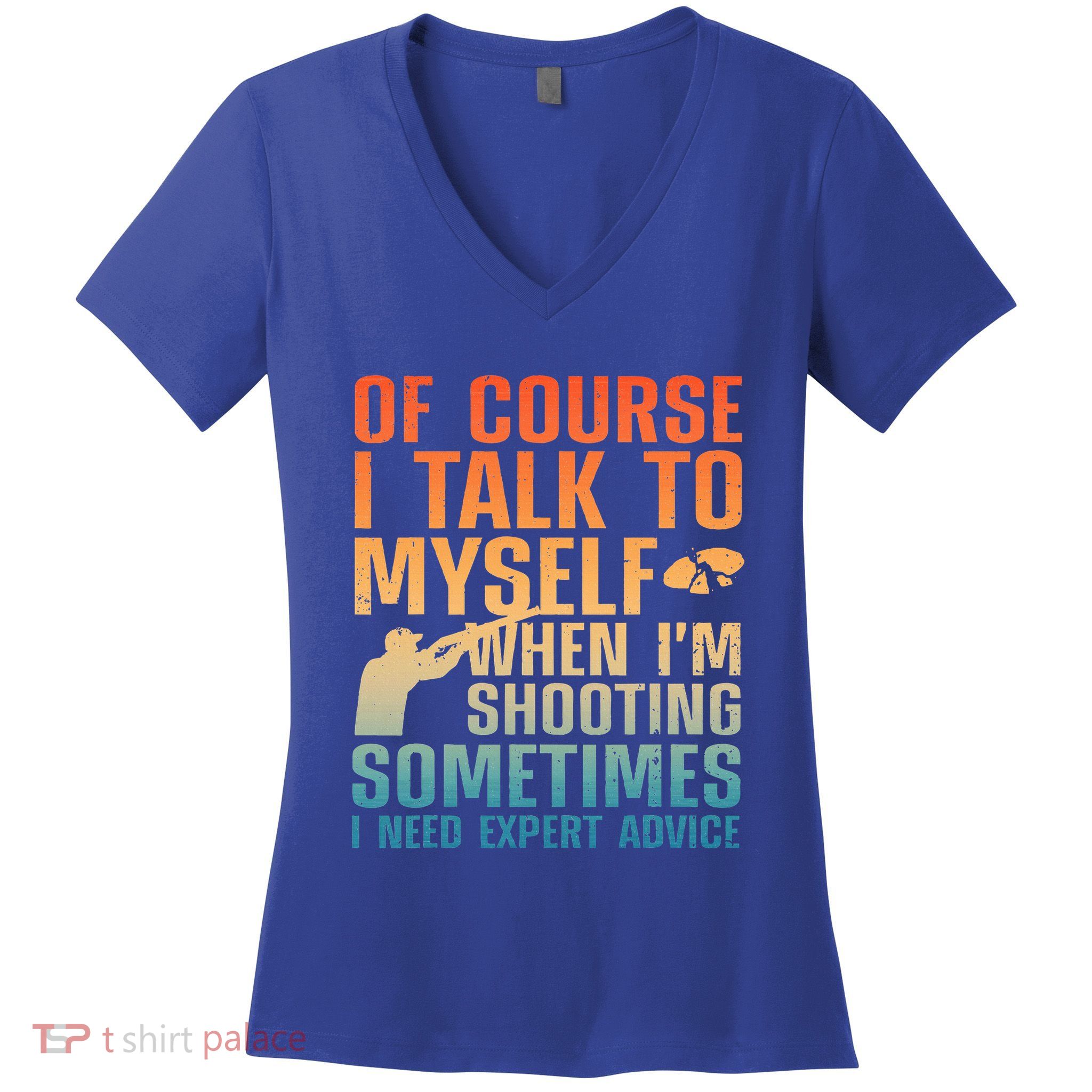 Funny Trap Shooting For Clay Skeet Trap Shooting  Women's V-Neck T-Shirt
