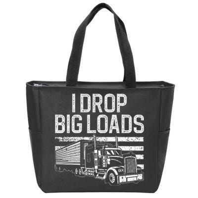 Funny Trucker Semi Truck Driver Lover Zip Tote Bag