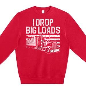 Funny Trucker Semi Truck Driver Lover Premium Crewneck Sweatshirt