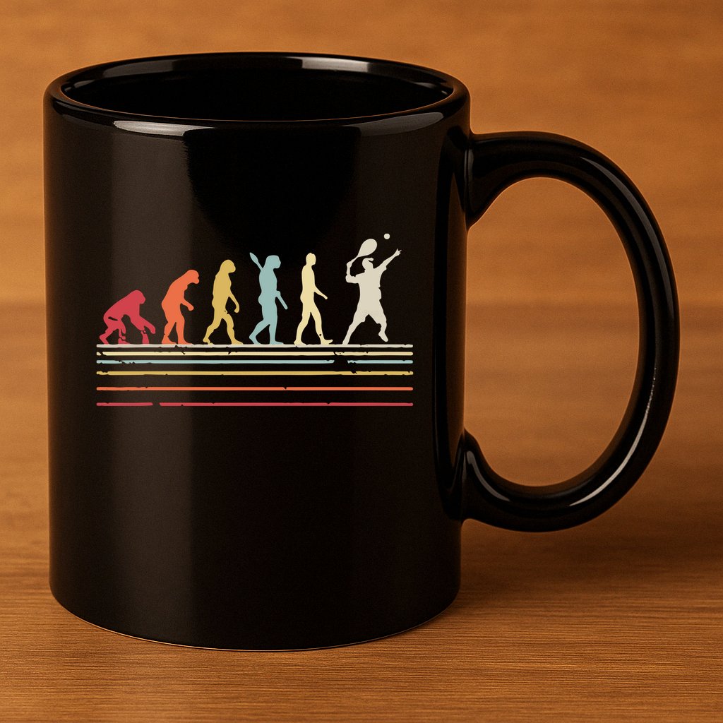 Funny Tennis Shirts Retro Style 11oz C Handle Ceramic Mug