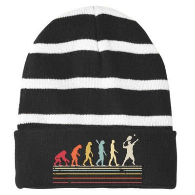 Funny Tennis Shirts Retro Style Striped Beanie with Solid Band