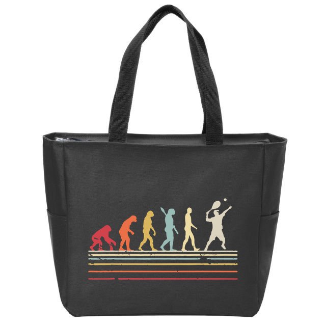 Funny Tennis Shirts Retro Style Zip Tote Bag